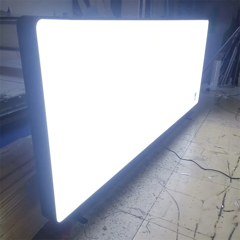 Ceiling LED Light Box Outdoor Waterproof Aluminum Frame 2.5 Meters Long Acrylic 1000 Lumens for Shop