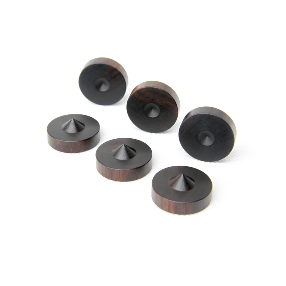 

High Quality 4 Pair ebony speaker amplifier shock spikes with audio shock absorber HiFi Mounts Amplifier feet Dia. 23MM