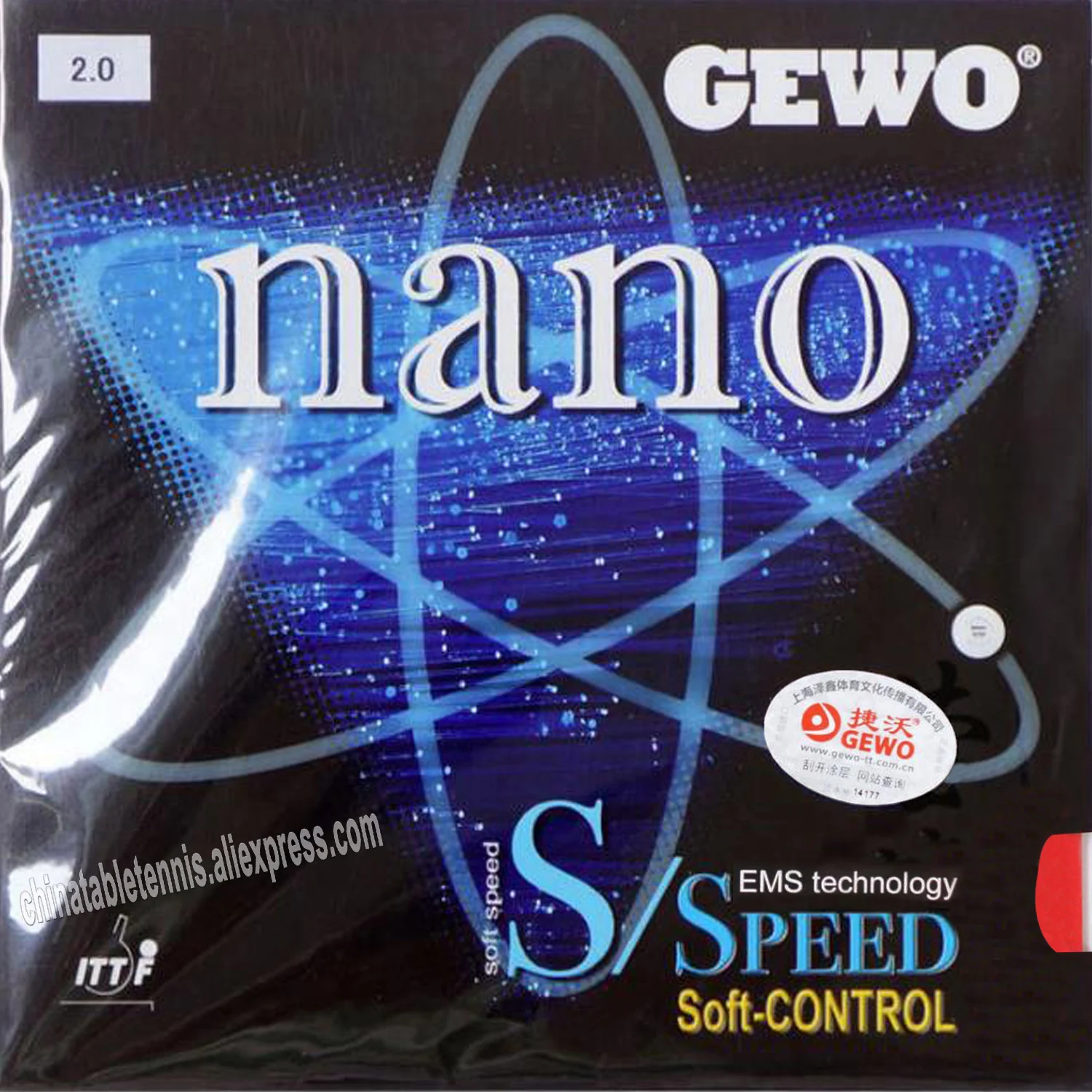 GEWO Nano S Speed Control Table Tennis Rubber pimples in Original Ping Pong Sponge