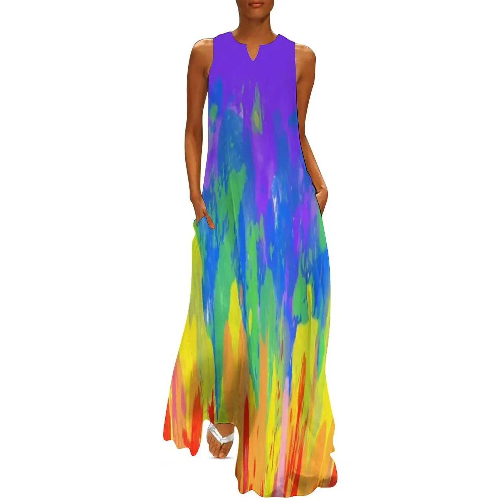 

Flames Paint Abstract Purple Long Dress elegant party dress for women 2025 Bridesmaid dress woman women formal occasion dresses