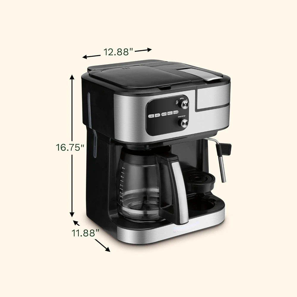 Offee Machine for 12-Cup Carafe, Single-Serve Coffee, Espresso & Nespresso Capsule Compatible, Coffee Makers