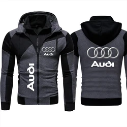 Autumn Audi Coats Audi Hoodie Jackets Men's Clothing Fleece Sweatshirt Casual Harajuku Streetwear Cardigan Custom Zipper Hoody