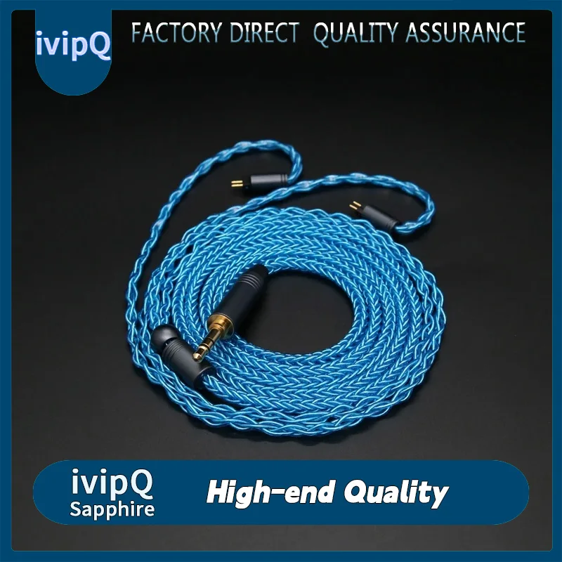 ivipQ 8 Core 6N OCC and Silver Plated Earphone Upgrade Cable With 2.5/3.5/4.4mm MMCX/NX7 Pro/QDC/0.78mm 2PIN For C12 N5005 IE900