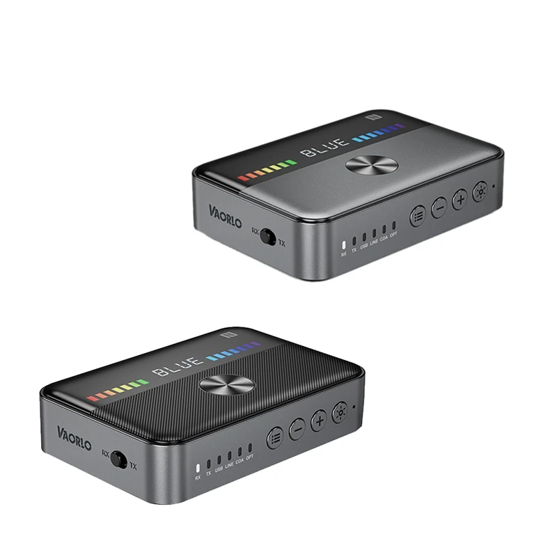 

NFC Bluetooth 5,3 аудиоприемник-передатчик RGB Light USB 3,5 мм AUX RCA коаксиальный оптический ЦАП-конвертер адаптер
