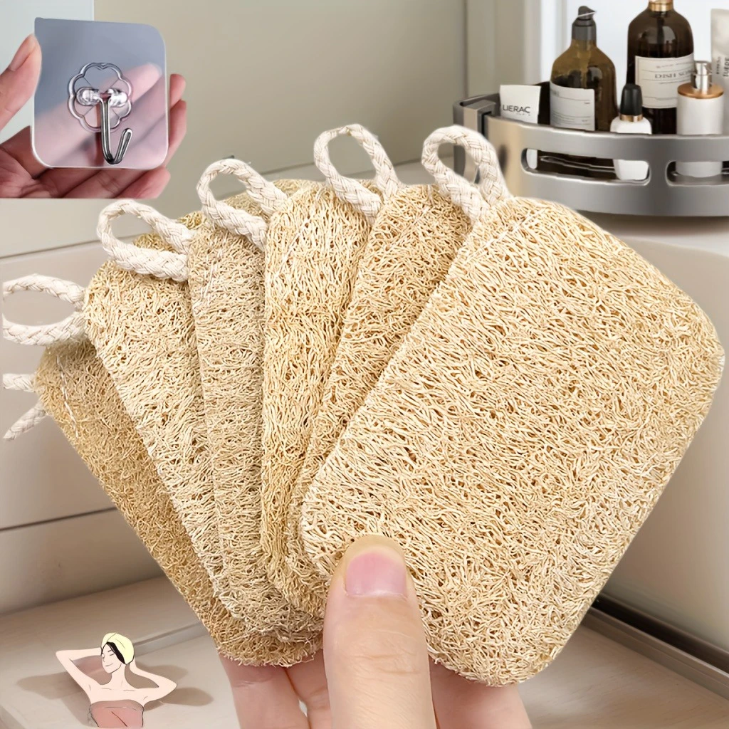 3/6 قطع - قماش تنظيف الجسم والظهر السميك بطبقة مزدوجة ناعمة لتنظيف الجسم والظهر، فرشاة حمام لتنظيف الرغوة العميقة للحمام