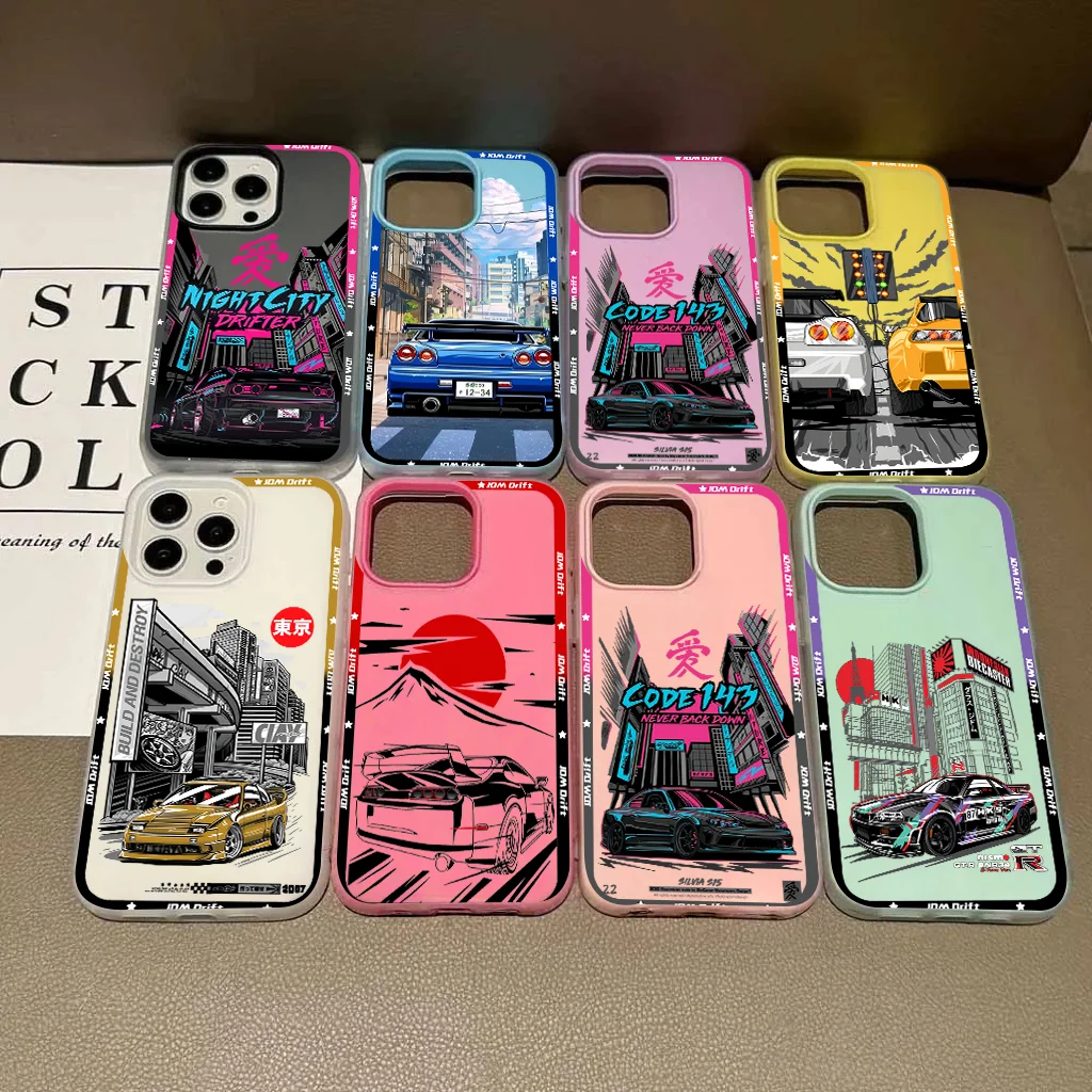 Matte Candy Color 2 in 1 Phone Case for Samsung Galaxy A57 A56 A36 A26 A17 A07 A35 A16 A55 A54 A34 A24 JDM Dream Car Cool 4G 5G