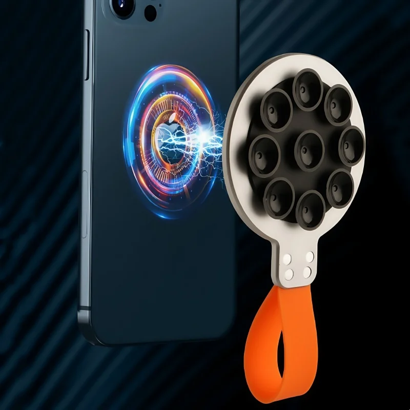 

Suction Cup Magsafe Glass Wallmirror Bathroom Silicone Super Suction Magnetic Phoneholder Stable Adsorption Phonemagnetic Holder