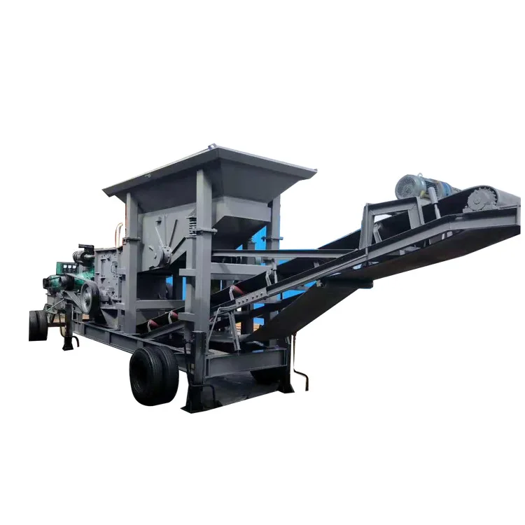 

Tire mobile crusher, construction waste crushing station