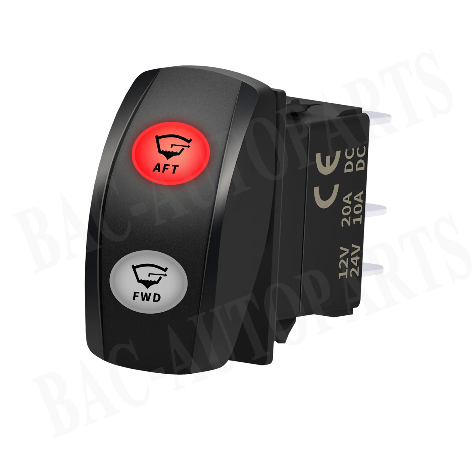 

Bilge Pump Symbol Rocker Switch 12V DPDT 7Pin ON OFF ON Red LED Light AFT/FWD For Car Marine Boat Truck Car Camper Accessories