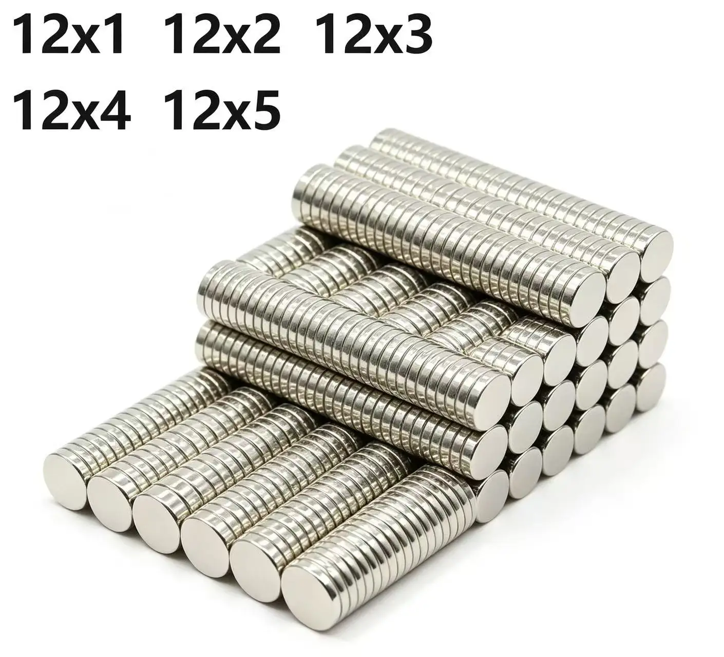 Powerful Neodymium Magnet  N35 NdfeB Permanent Magnetic imanes Round Super Strong Fridge Magnets DIY 12x1 12x2 12x3 12x4 12x5mm