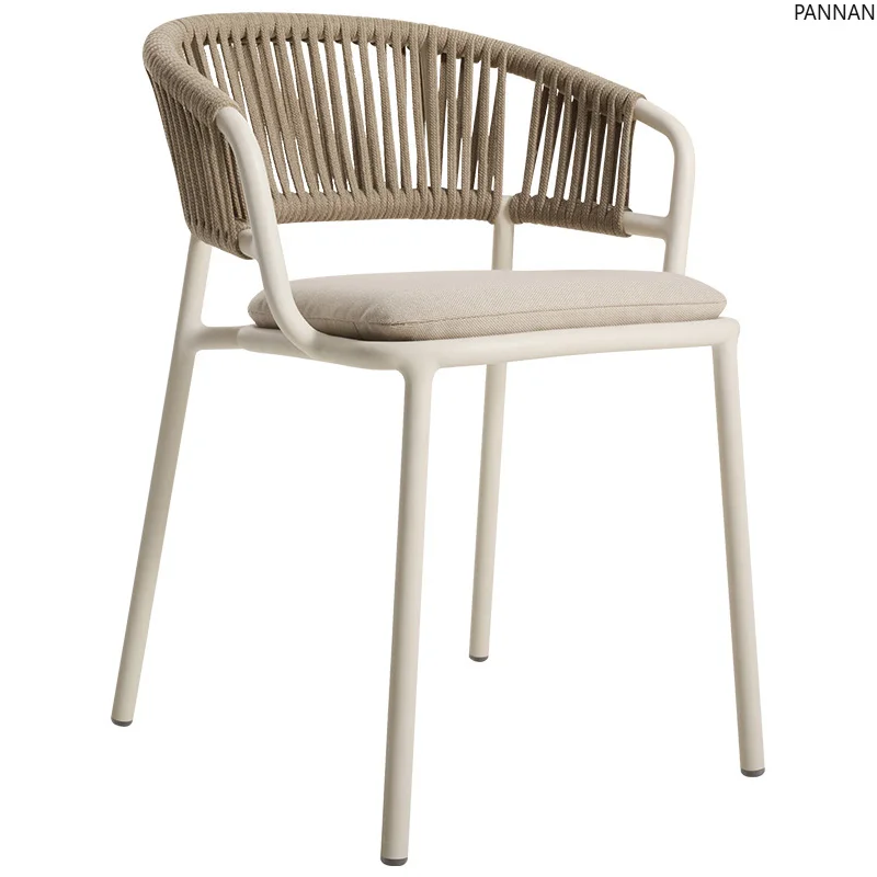 Outdoor sofa single rattan table and chair coffee table homestay courtyard waterproof sunscreen leisure chair