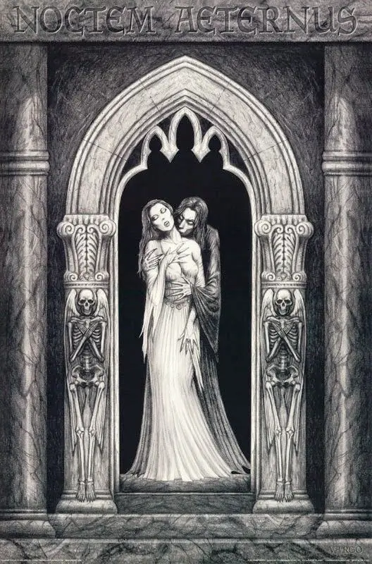 VAMPIRE KISS - GOTHIC ART POSTER Wall Art Rome Decoration