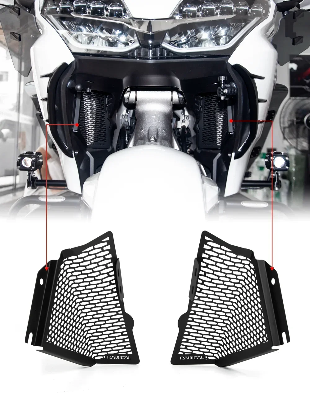 Panical Suitable for Honda gold wing 1800 GL1800 F6B motorcycle water tank protective net radiator protective cover