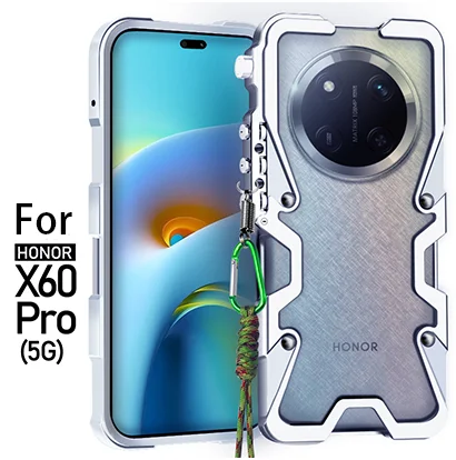 

Luxury aluminum alloy hollow heat dissipation Phone Case For Honor X60i X60 X9a X9b X9c X8a GT PRO Fall prevention Back Cove