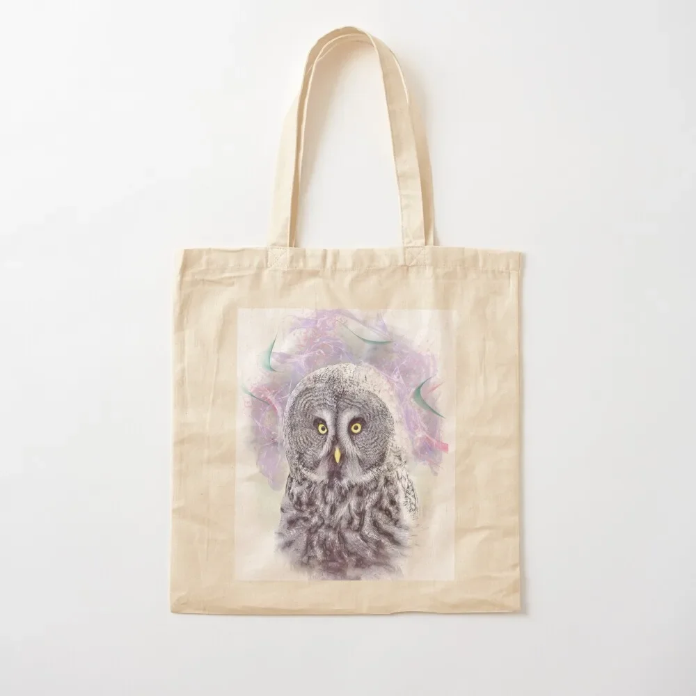 

Great Grey Owl Tote Bag tote bag screen woman shopping bag Fabric hand