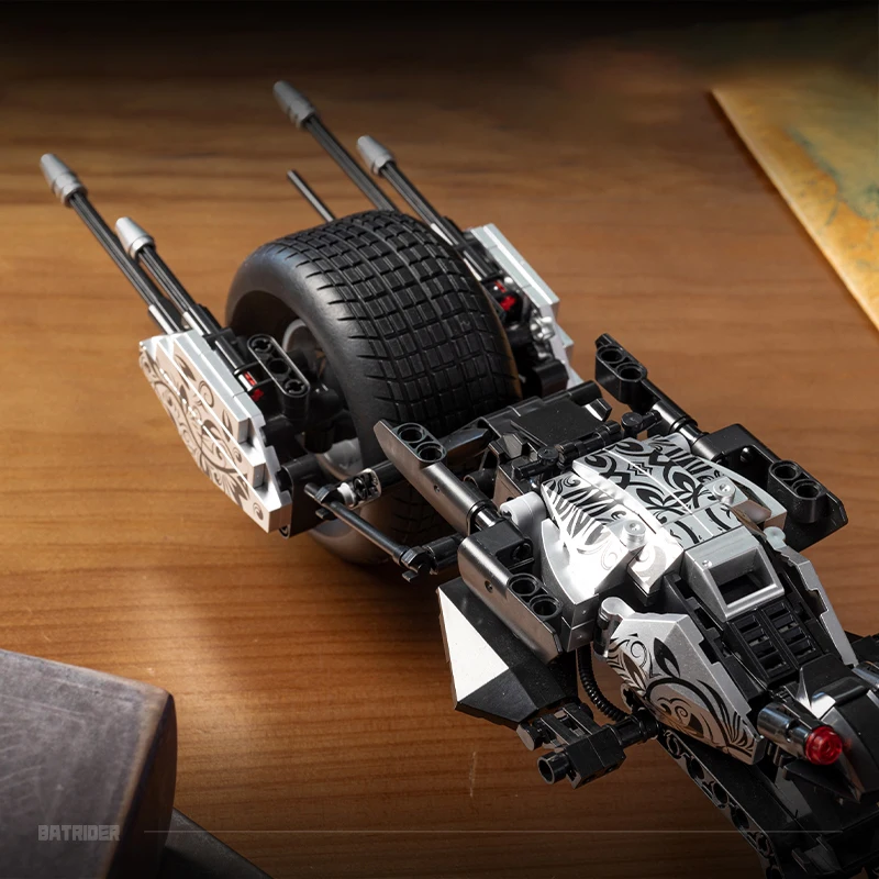 Bat Motorcycle MOC Building Blocks Superheroes Dark Knight Vehicle Birthday Gifts Cool Ornaments Creative Bricks Assembly Toys view 4