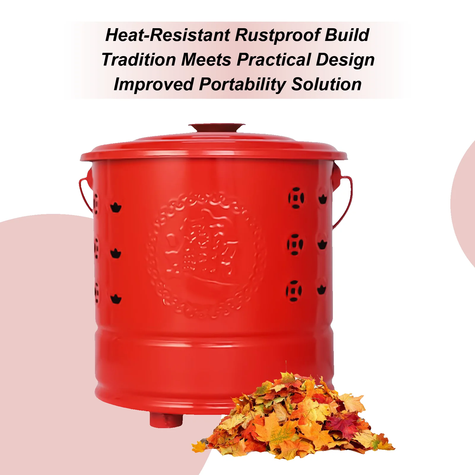 

Paper Burn Barrel Stainless Steel Burner Incinerator Can Rituals Supplies Auspicious Leaves Incinerator For Porch Balcony Patio