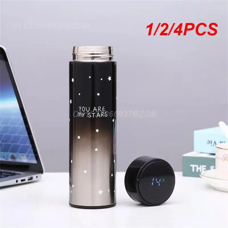 1/2/4PCS Smart Touch Thermos Cup Easy To Clean Good Thermal Insulation Gradient Thermos Cup Two-color Gradient