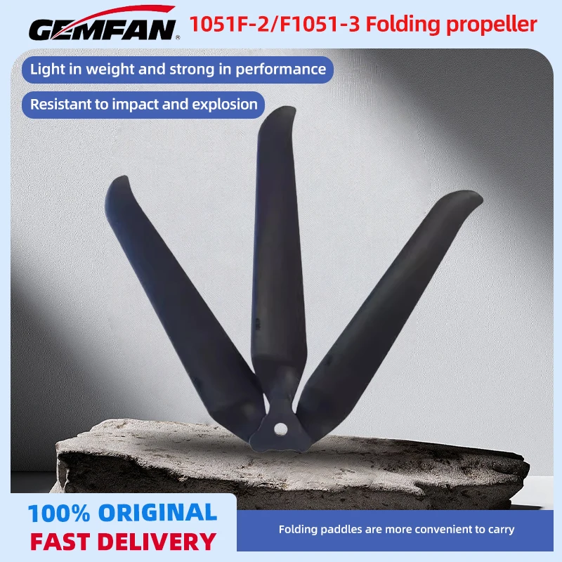 2Pairs (2CW+2CCW) Gemfan F1051 10inch Folding Propeller 2-Blade / 3-Blade Glass Fiber Nylon for FPV 10inch Long Range Drones