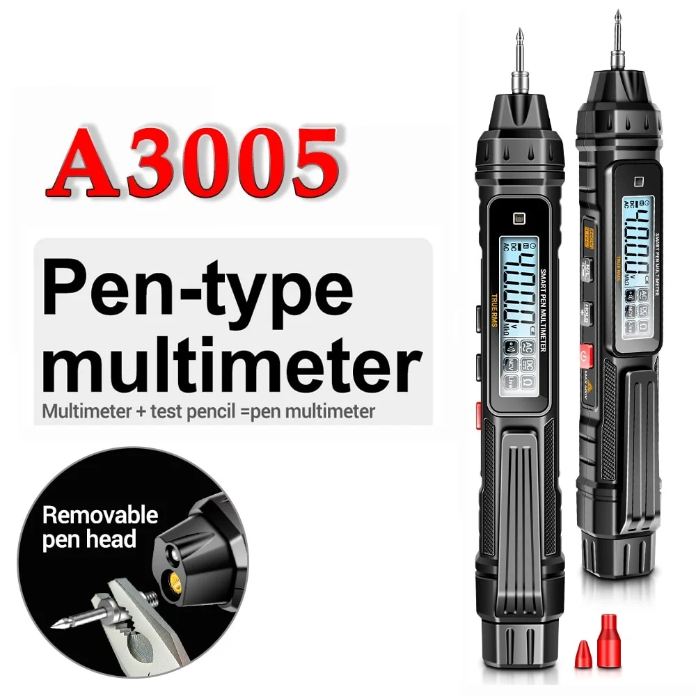 ANENG A3005 Digital Multimeter Pen Type 4000 Counts Professional Meter Non-Contact Auto AC/DC Voltage Ohm Diode Tester Meter