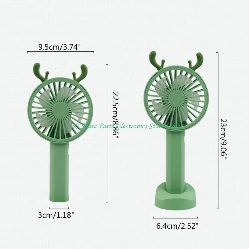 12pc tragbare Handheld-Lüfter 2-Gang Fan Desk Fan mit Basis für Kinder