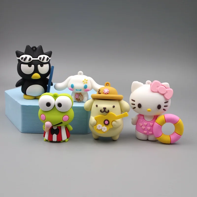 Мультяшный аниме Cinnamoroll Собака Pom Purin KT Cat Kero Keroppi BadBadtz-maru экшн-фигурка куклы игрушки модель подарок