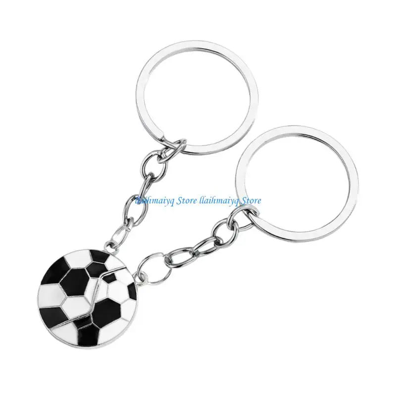 573B Pack Of 2Pcs Football Keychains With 2026 Soccer Event Theme Alloy Design For Sports Fan And Gift Giving