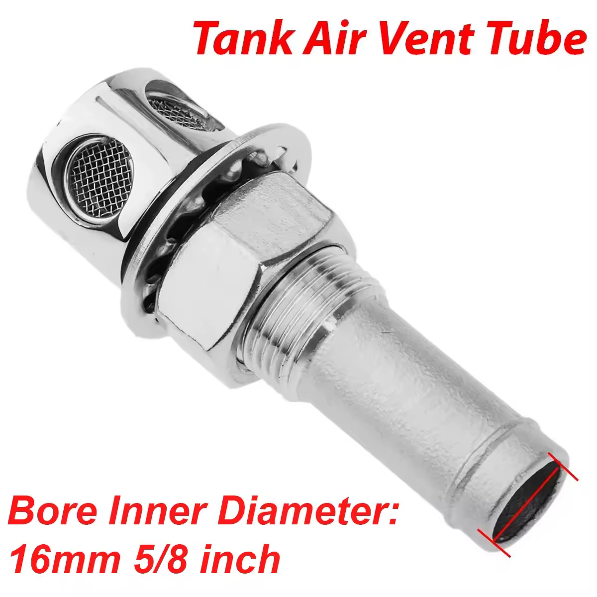 Boat Fuel Tank Vent Stainless Steel Flush Mount Gas Fuel Tank Vent Through Hull Boat Yacht