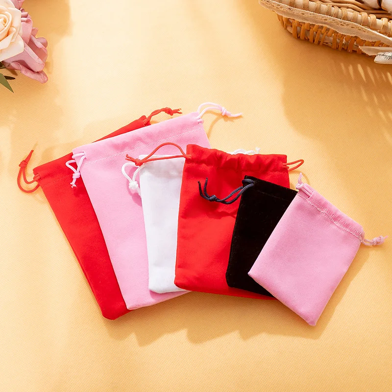 10Pcs 5x7cm 7x9cm 8x10cm 9x12cm 10x15cm 13x18cm 15x20cm Coloful Velvet bag Jewelry Packing Velvet Drawstring Pouches Gift Bags