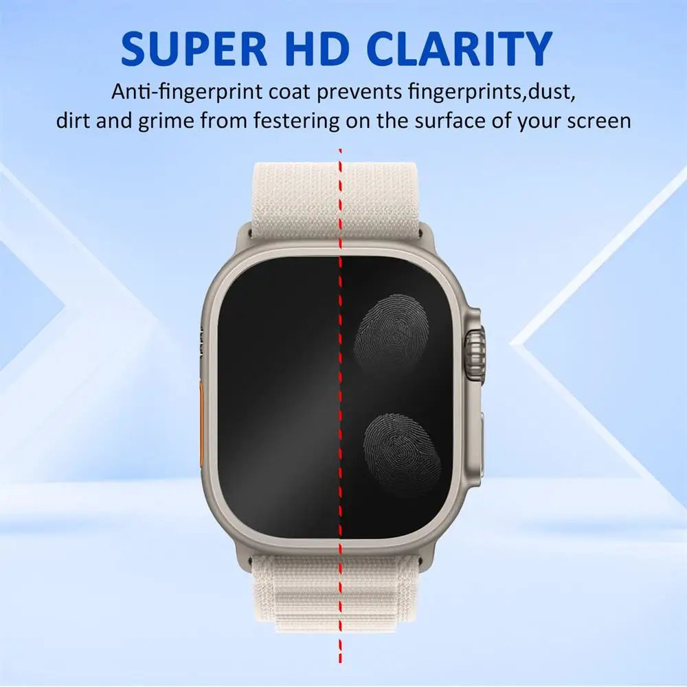 Film de protection Hydrogel pour Apple Watch, 44mm 49mm 45mm 41mm 40mm 42 38MM, protecteur transparent sans verre iwatch Ultra 8 7 SE 6 5