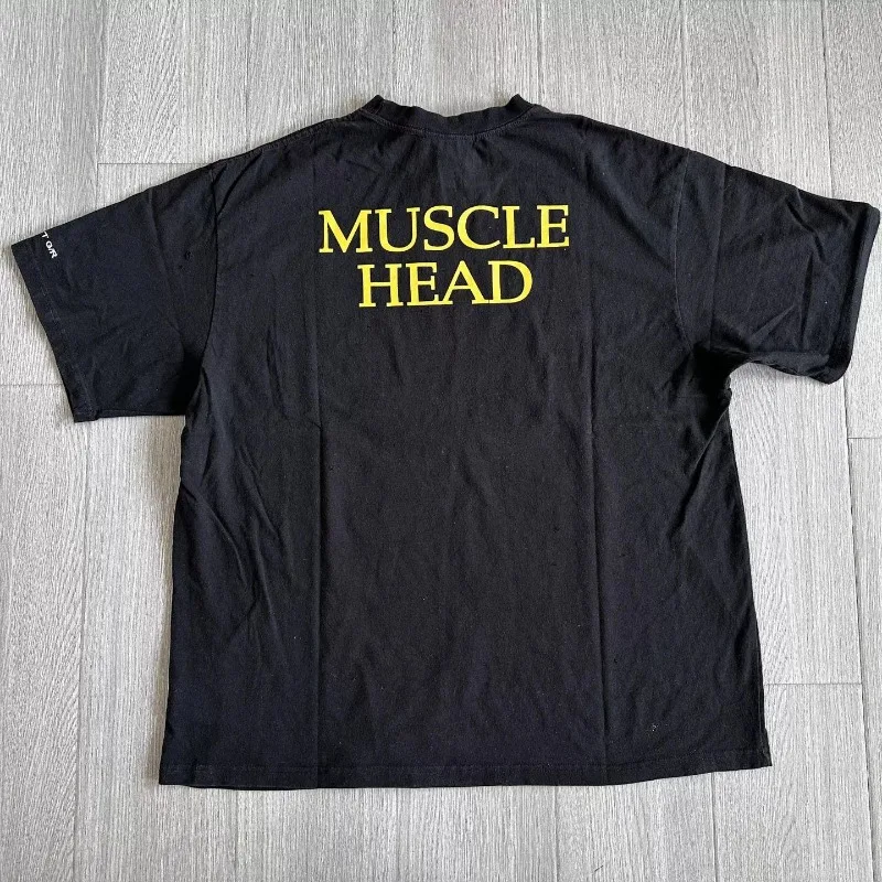 PROJECT GR Bishop Print Overlapping Fist Pattern Short Sleeve T-shirt Men Women High Quality Summer Daliy Black White T Shirt