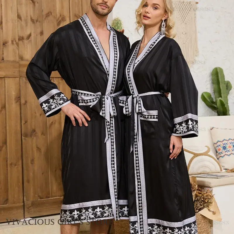 Thicken Flannel Couple Robe Kimono Gown Winter Warm Sleepwear Women Nightgown Soft Coral Fleece Bathrobe Homewear Nightwear