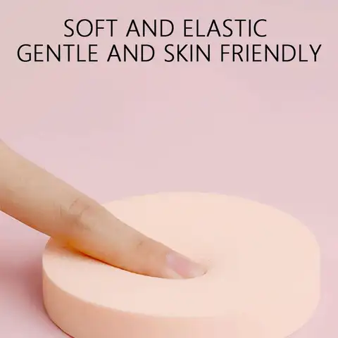 Large Round Makeup Sponge, Non-Latex Cosmetic Blender for Dry & Wet Use, Professional Foundation & Powder Puff, Makeup Tool