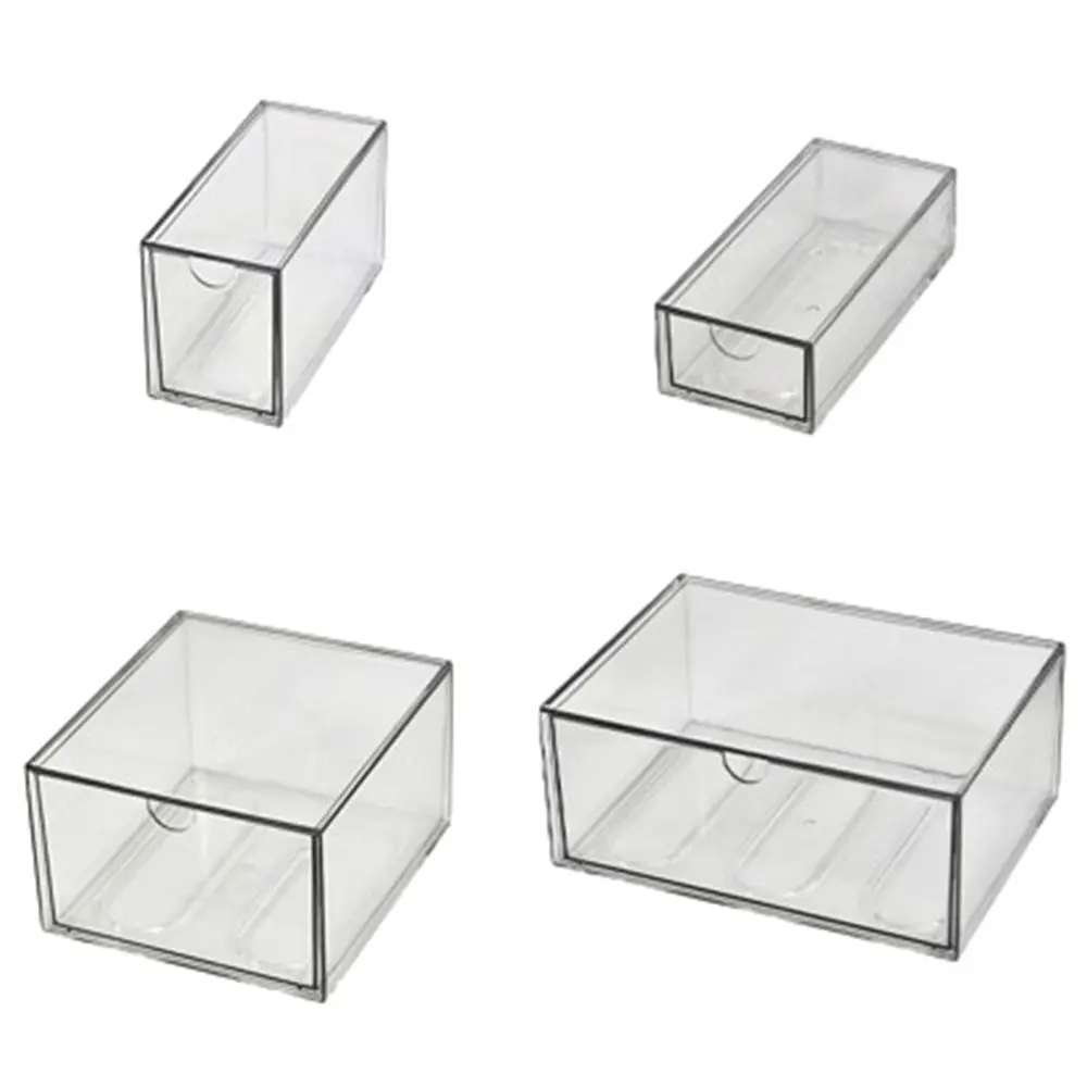 INS Desktop Storage Box Dust Proof Drawer Type Transparent Organizer Shelf Space-Saving Durable Cosmetics Organizer Skin Care