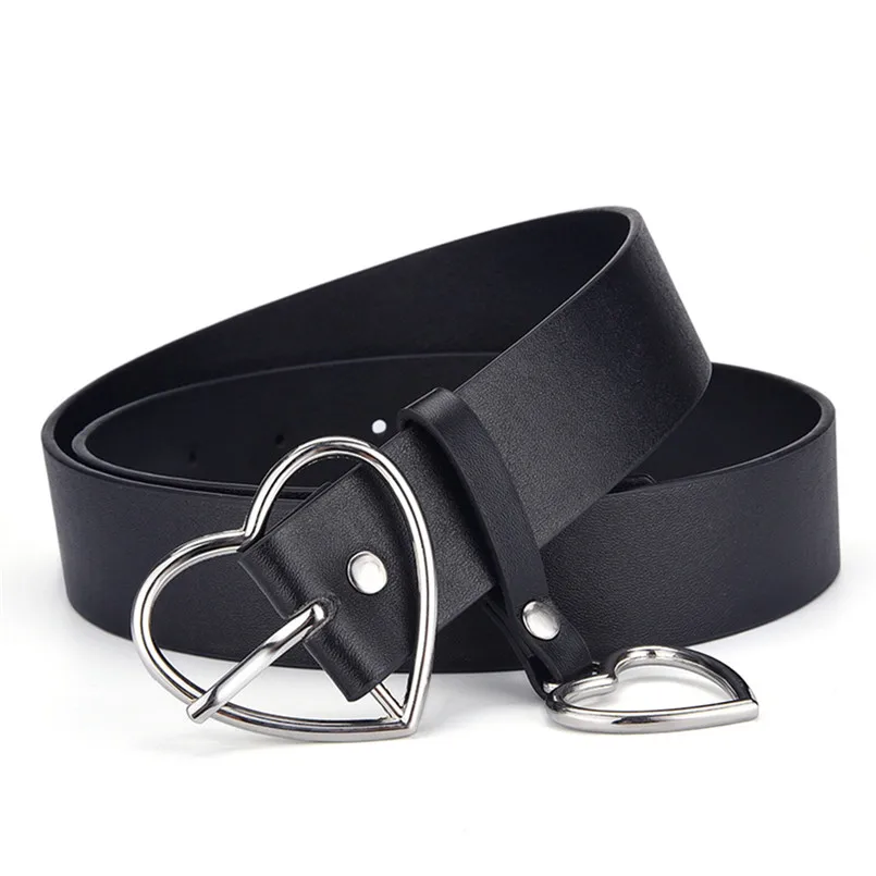 Mode lederen riem metalen hartgesp kameel wit zwart retro PU tailleband ontwerper Cinto feminino broekriem voor dames meisjes