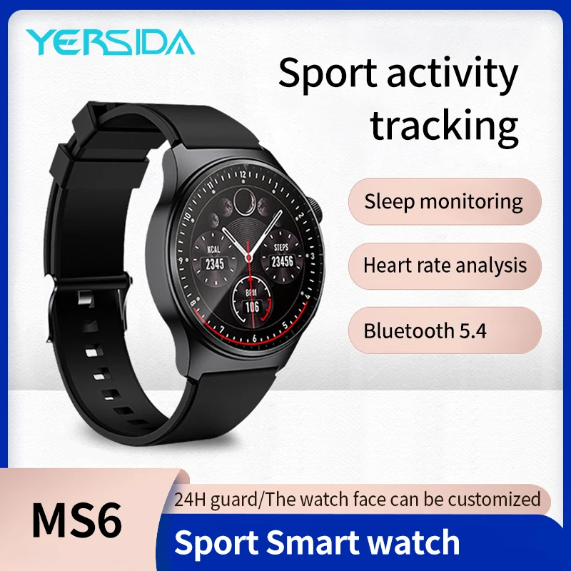 

Смарт-часы YERSIDA MS6 с экраном высокого разрешения, Bluetooth 5,4