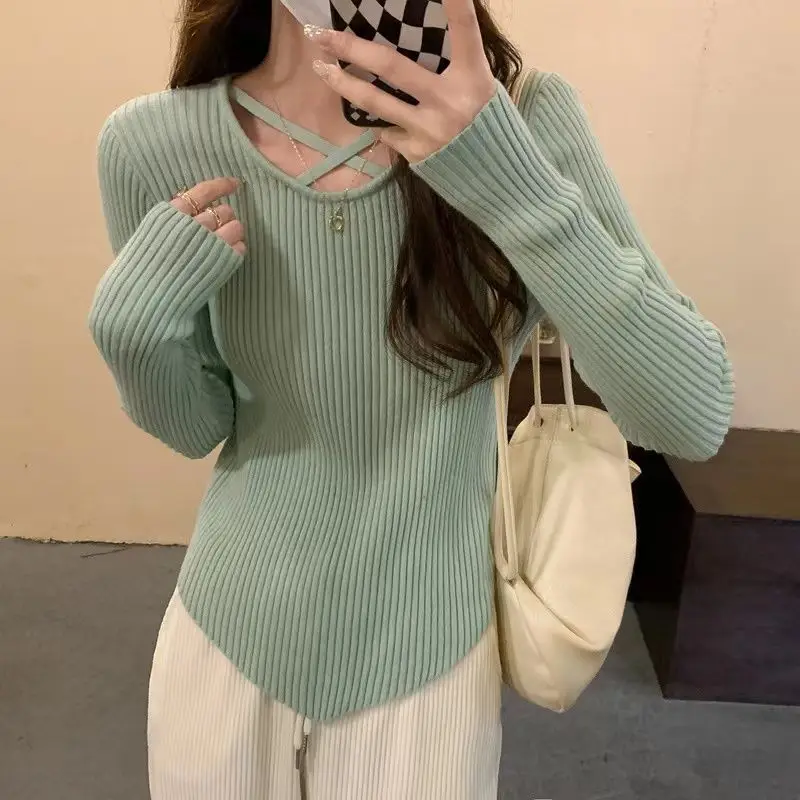

Sweaters Jumpers Pullovers Women Alt Three-button Windowpane Professional Business Meeting Ol Lady Sexy Y2k Work Commute Autumn