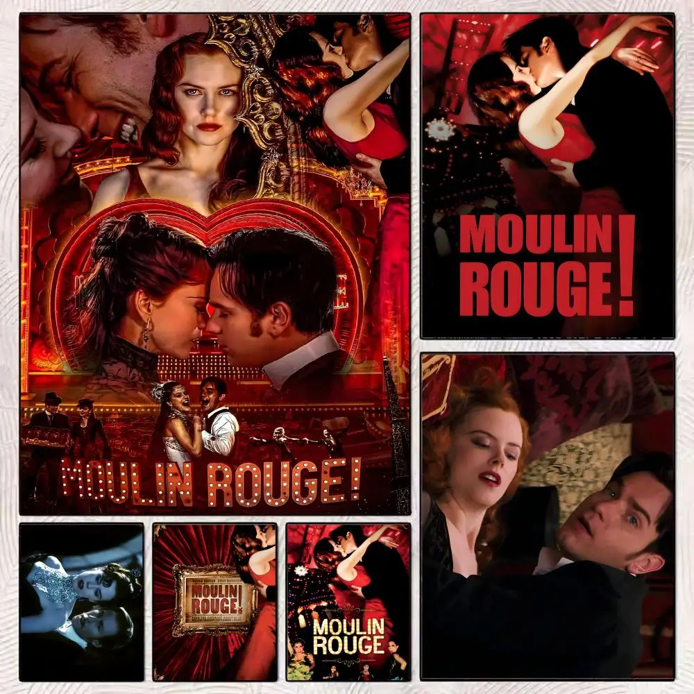 Pôster de Filme M-moulin Rouges Love, Arte de Parede, Decoração para Quarto Infantil e Familiar, Impressão para Presente