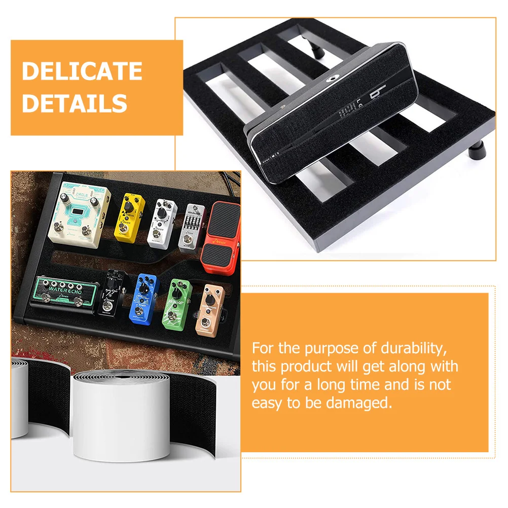 2 لفات دواسة تصاعد الشريط هوك حلقة الشريط للجيتار الكهربائي Pedalboard دائم كوتابل لاصق الربط ملحق أداة