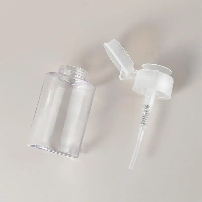 Botellas de viaje, dispensador de botellas con bomba transparente, artículos portátiles, suministros de maquillaje útiles, botella de bombeo con prensa de cosméticos para mujer