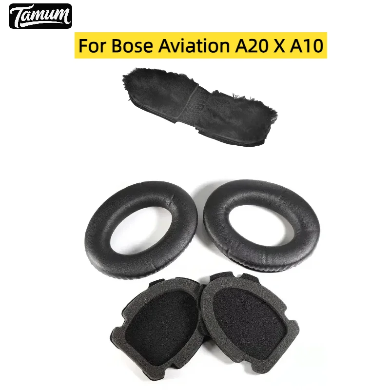 For Bose Aviation A20 X A10 Headphone Premium Cooling Cushions - Sweatproof Memory Foam Earpads & Reinforced Headbeam