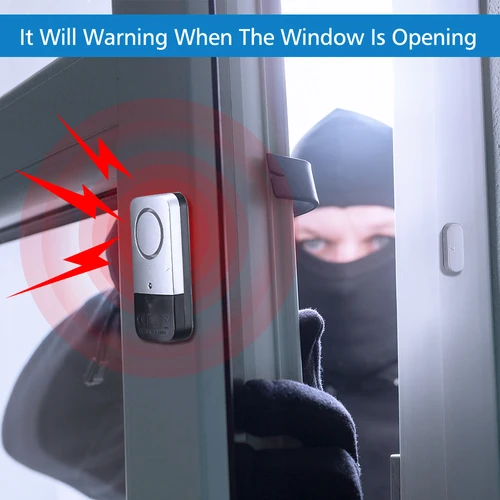 Imagen 2 del producto Camluxy-alarma con Sensor de ventana y puerta, sistema de protección de seguridad inalámbrico para el hogar, alarma antirrobo magnética para puerta y ventana, 120dB