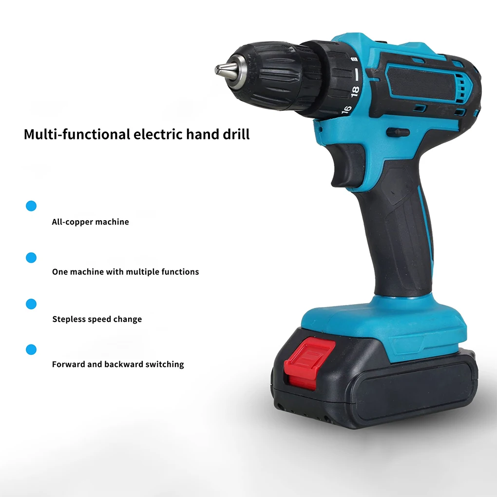 Cordless Drill Set Lithium Battery 21V Cordless Impact HIGH PERFORMANCE 3 Variable Speed Settings EU Plug