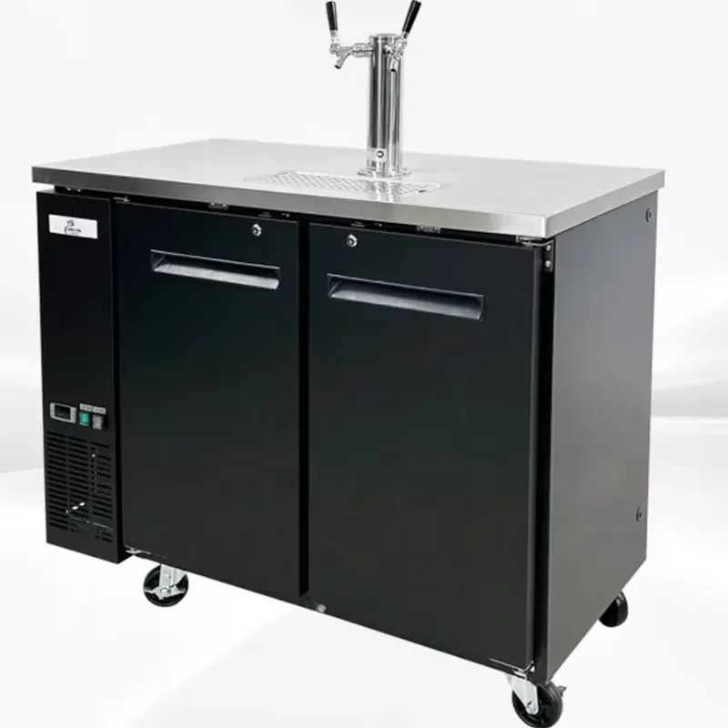 Commercial Draft Beer Dispenser Kegerator Stainless Steel Beer Keg Cooler for Restaurant Kitchen Equipment