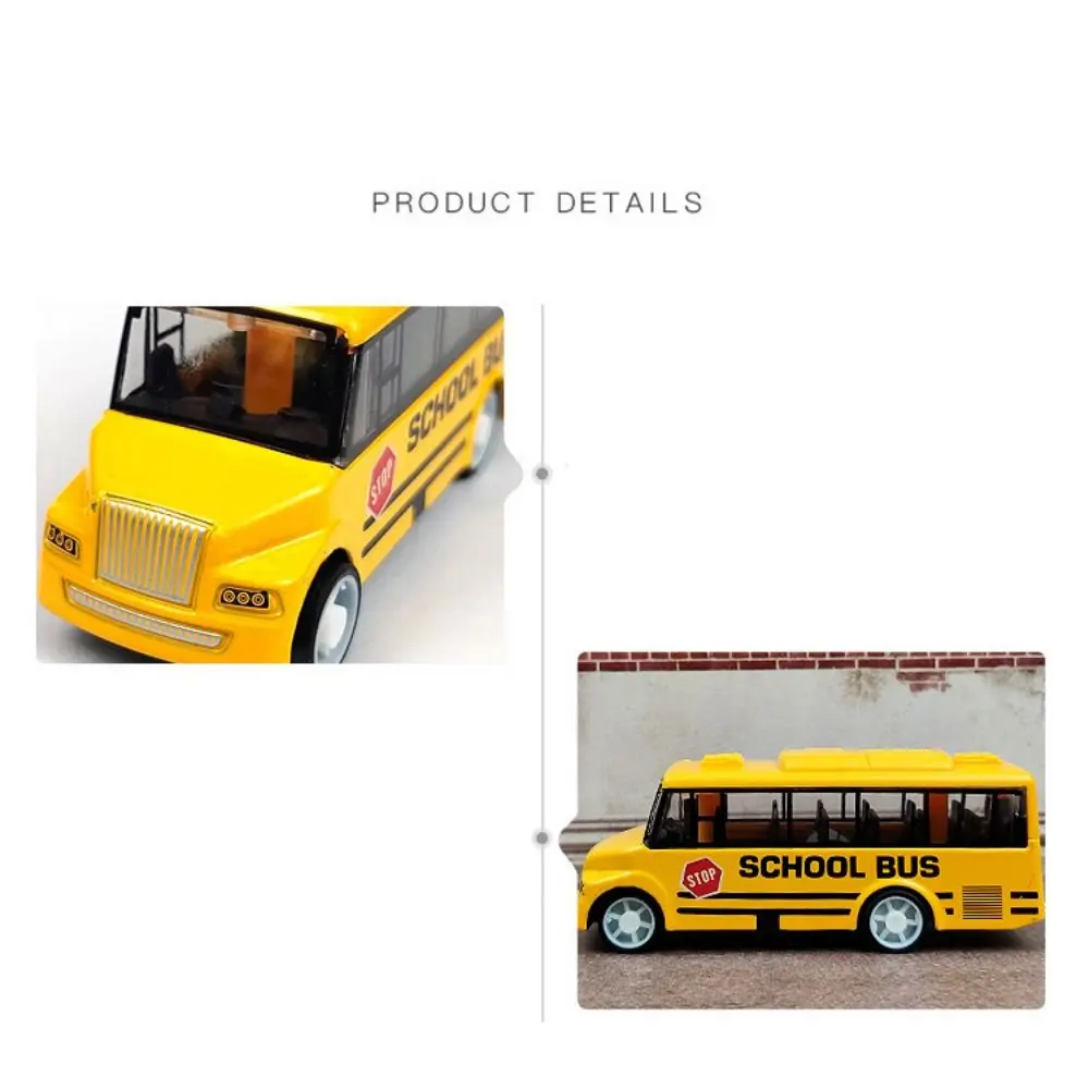 Bus Shape Bus Model Extended Bus Toys Pull Back Vehicle Model High Imitation Bus Shape Ornaments High Quality Kids Gift Hobbies