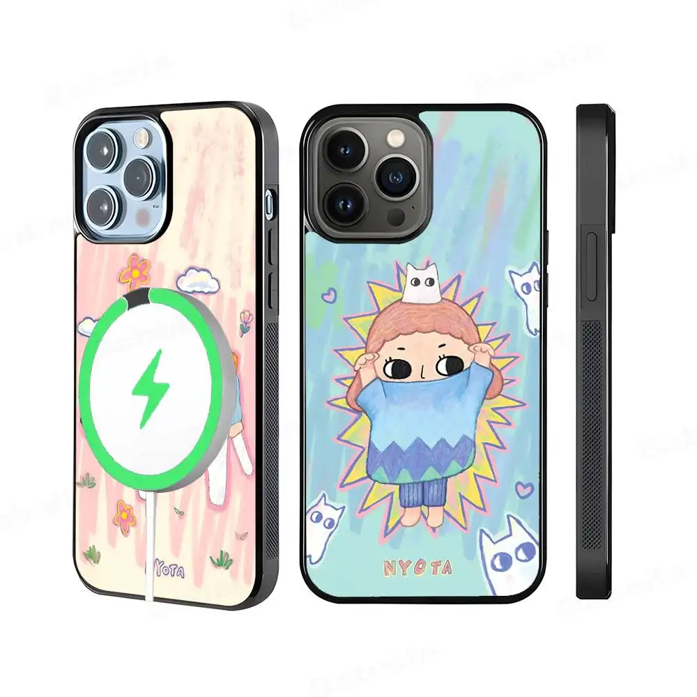 

Чехол N-Ny-sota для iPhone 16 15 14 13 12 11 17 Pro Max Plus с поддержкой MagSafe и беспроводной зарядки