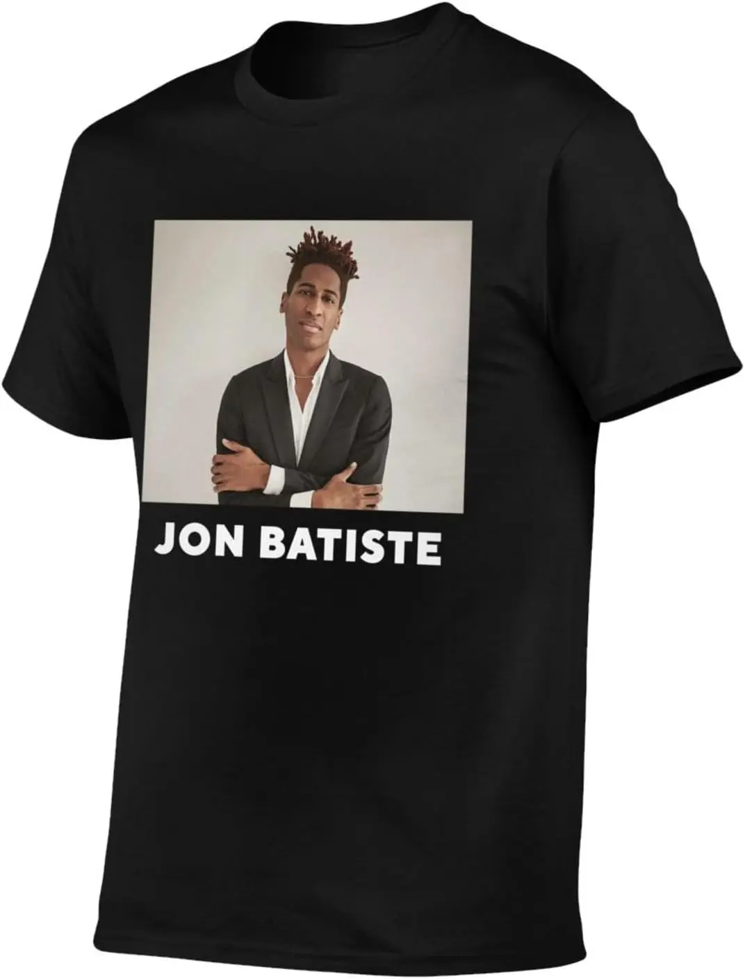 Jon Music Batiste Maglietta da uomo traspirante multifunzionale alla moda, comoda in cotone, nera