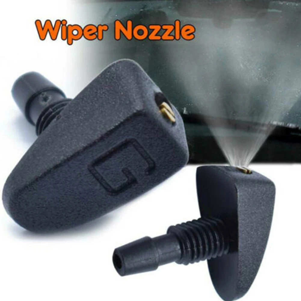 Car Front Windshield Washer Nozzle for Windshield Wiper System Plastic Material 360 Degree Adjustable Spray Fits Most Models