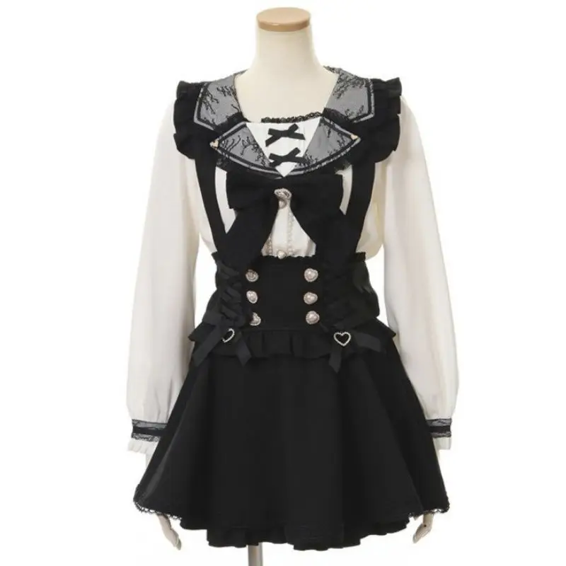 Japanse stijl Jirai Kei meisje donder mijn meisje lint boog riem Rok Lolita Zacht Meisje Leuke Rok Halloween cosplay zomer