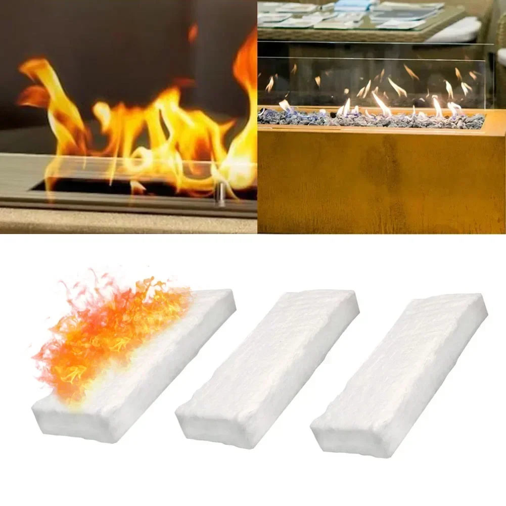 

3pcs Calcium-magnesium-silicate Fibres Firplace Firebox Safety Bio Fire Home Heating Supplies Accessories